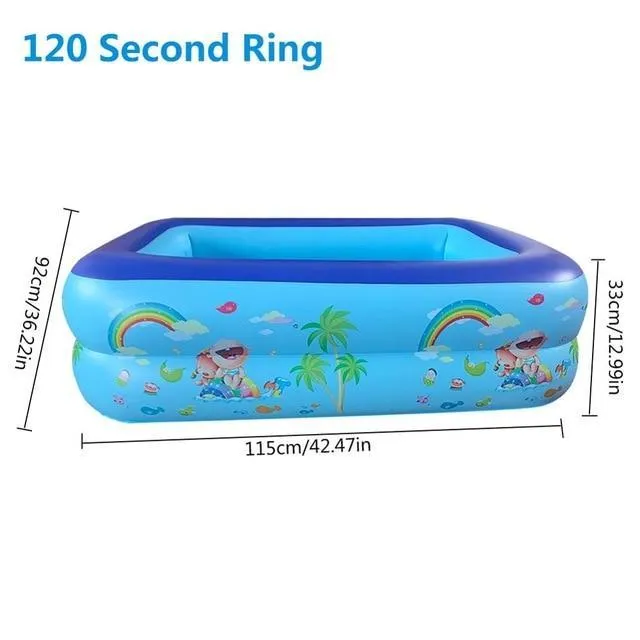 110/128/155CM Rectangular Inflatable Swimming Pool