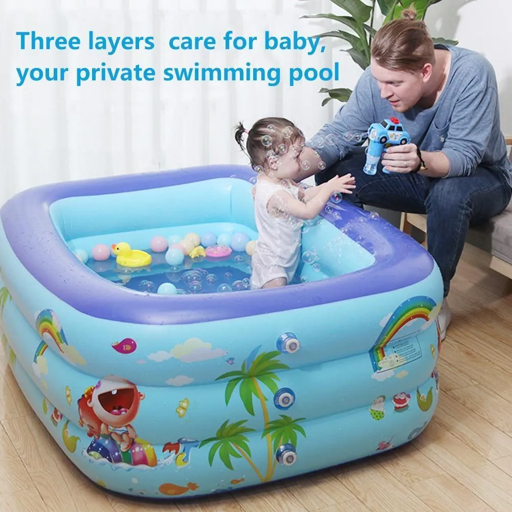 110/128/155CM Rectangular Inflatable Swimming Pool