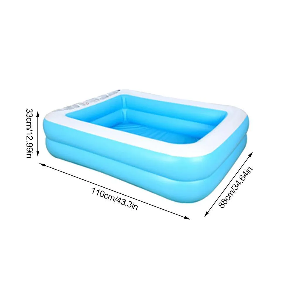 110/128/155CM Rectangular Inflatable Swimming Pool