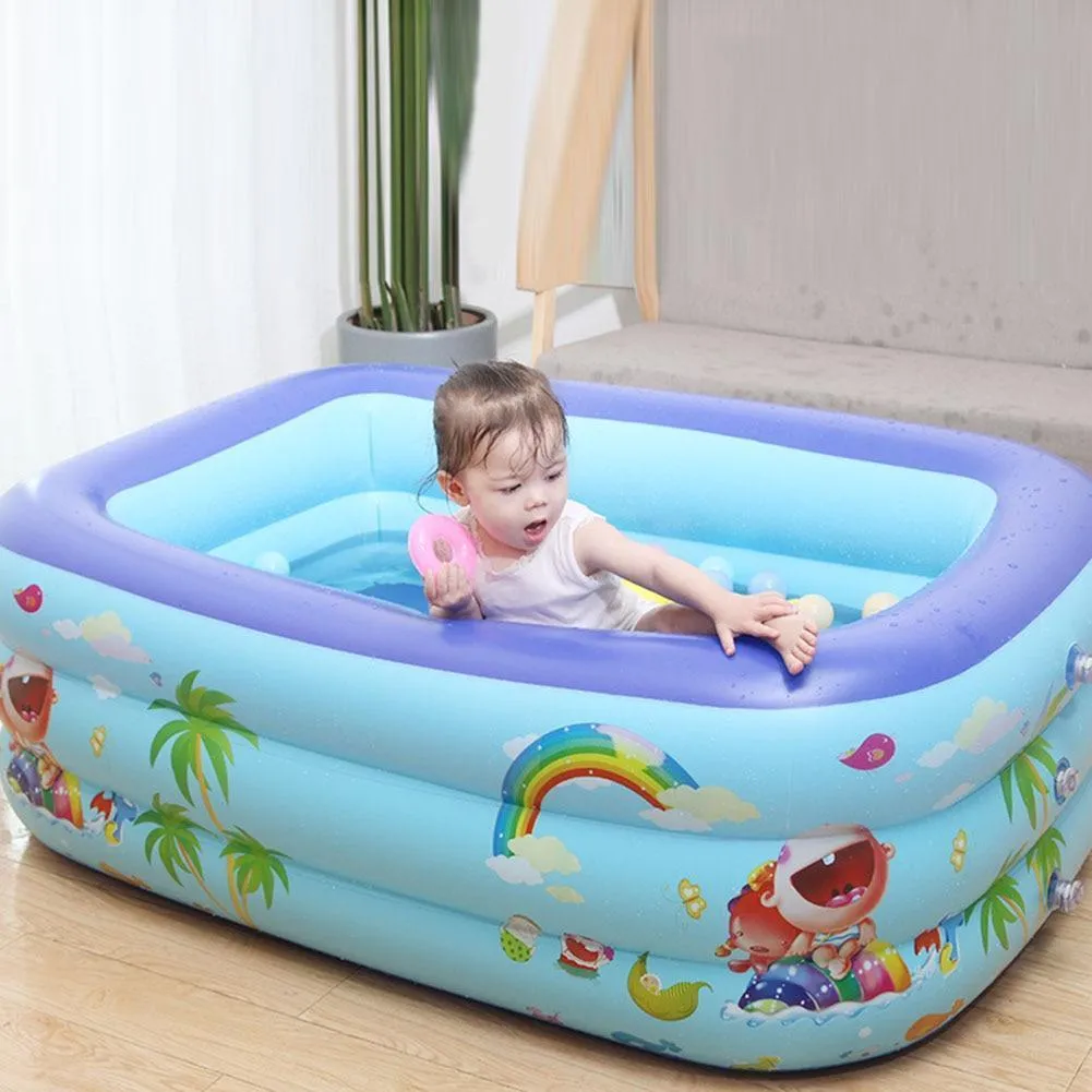 110/128/155CM Rectangular Inflatable Swimming Pool