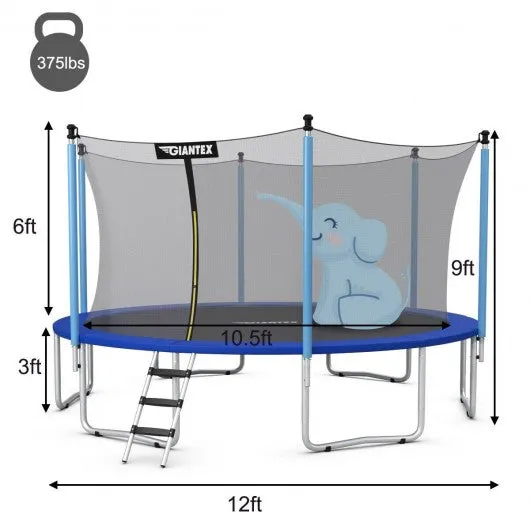 12 FT Trampoline Combo Bounce with Spring Pad Ladder