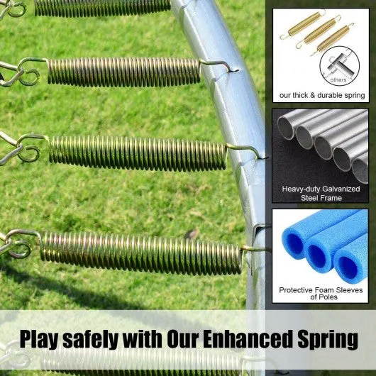 12 FT Trampoline Combo Bounce with Spring Pad Ladder
