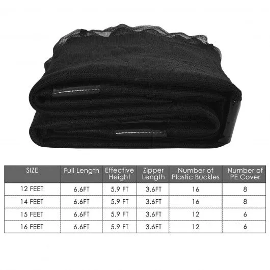 14FT 15FT 16FT Replacement Trampoline Safety Enclosure Net-15'