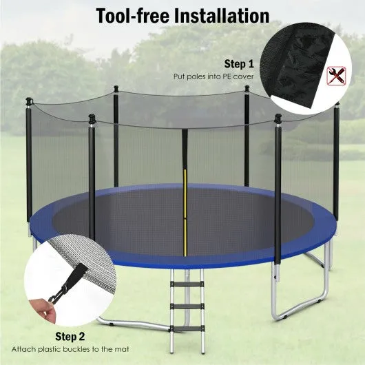 14FT 15FT 16FT Replacement Trampoline Safety Enclosure Net-16'