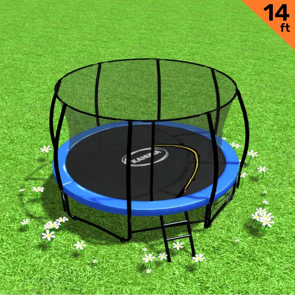 14ft UV Resistant Trampoline Set with Ladder & Net - Kahuna