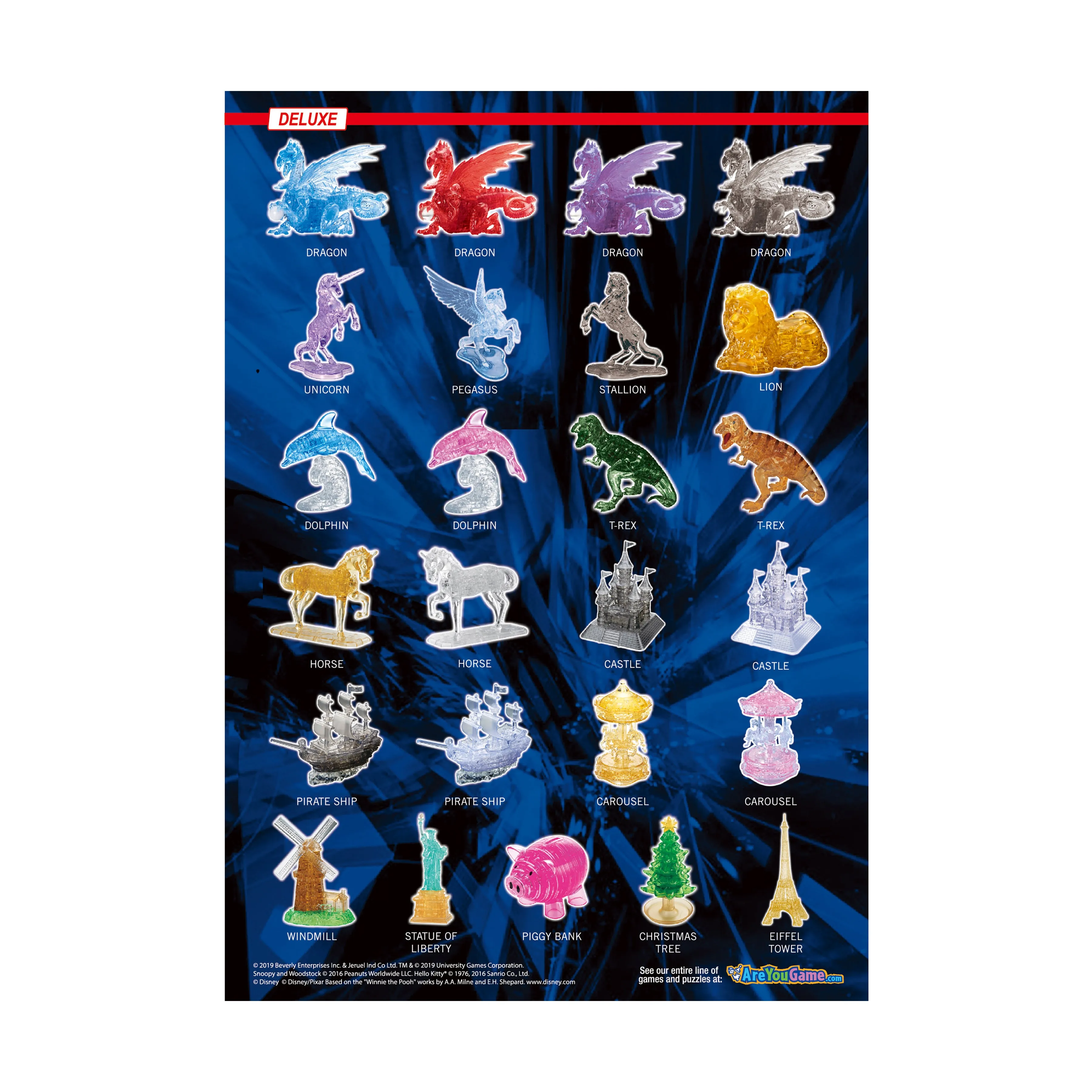 3D Crystal Puzzle - Eagle: 62 Pcs