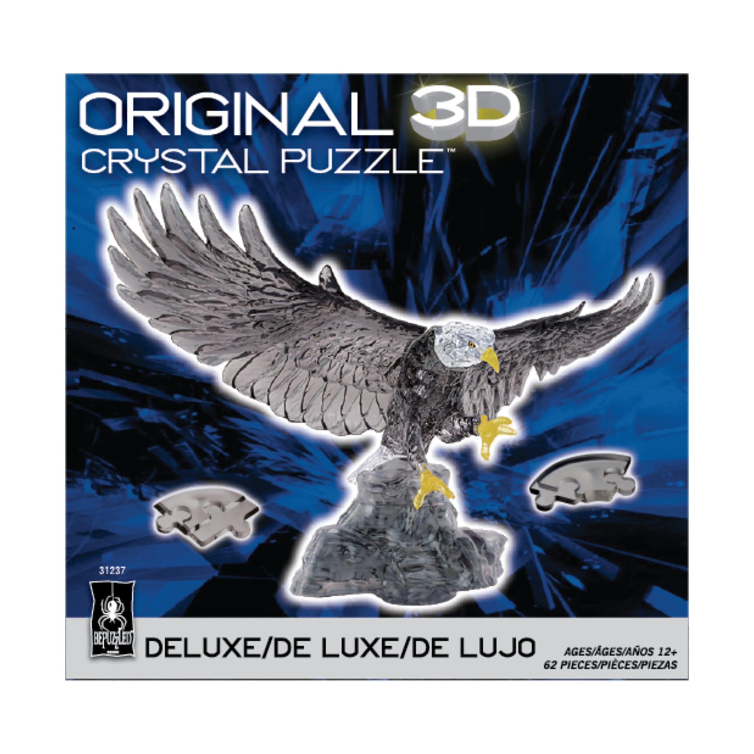 3D Crystal Puzzle - Eagle: 62 Pcs