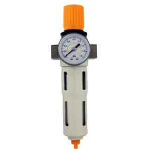 AIR FILTER REGULATOR WITH GAUGE 1/4 BSP FILTER & REG SUPP WORKQUIP BRAND