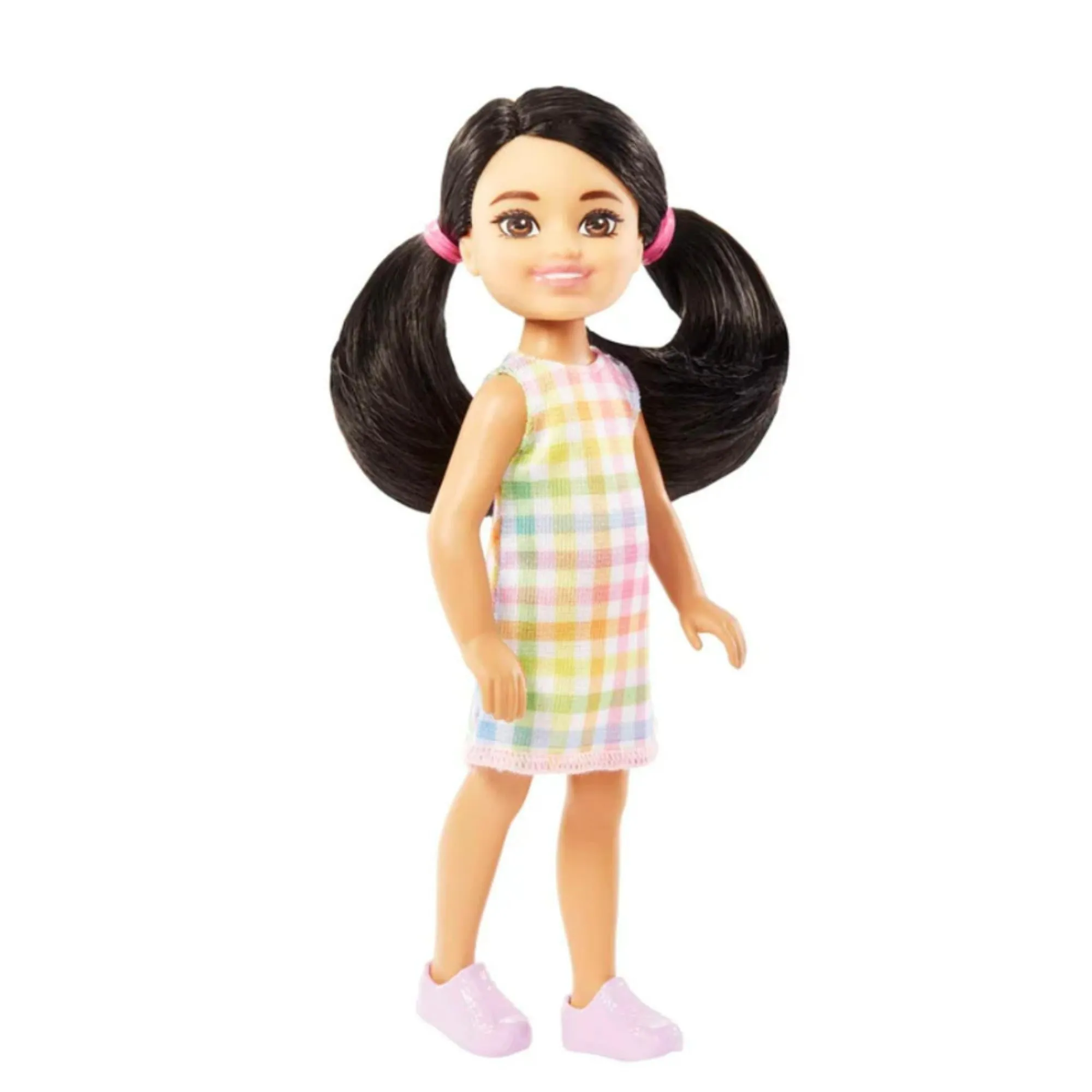 Barbie Club Chelsea Doll Rainbow Plaid Dress