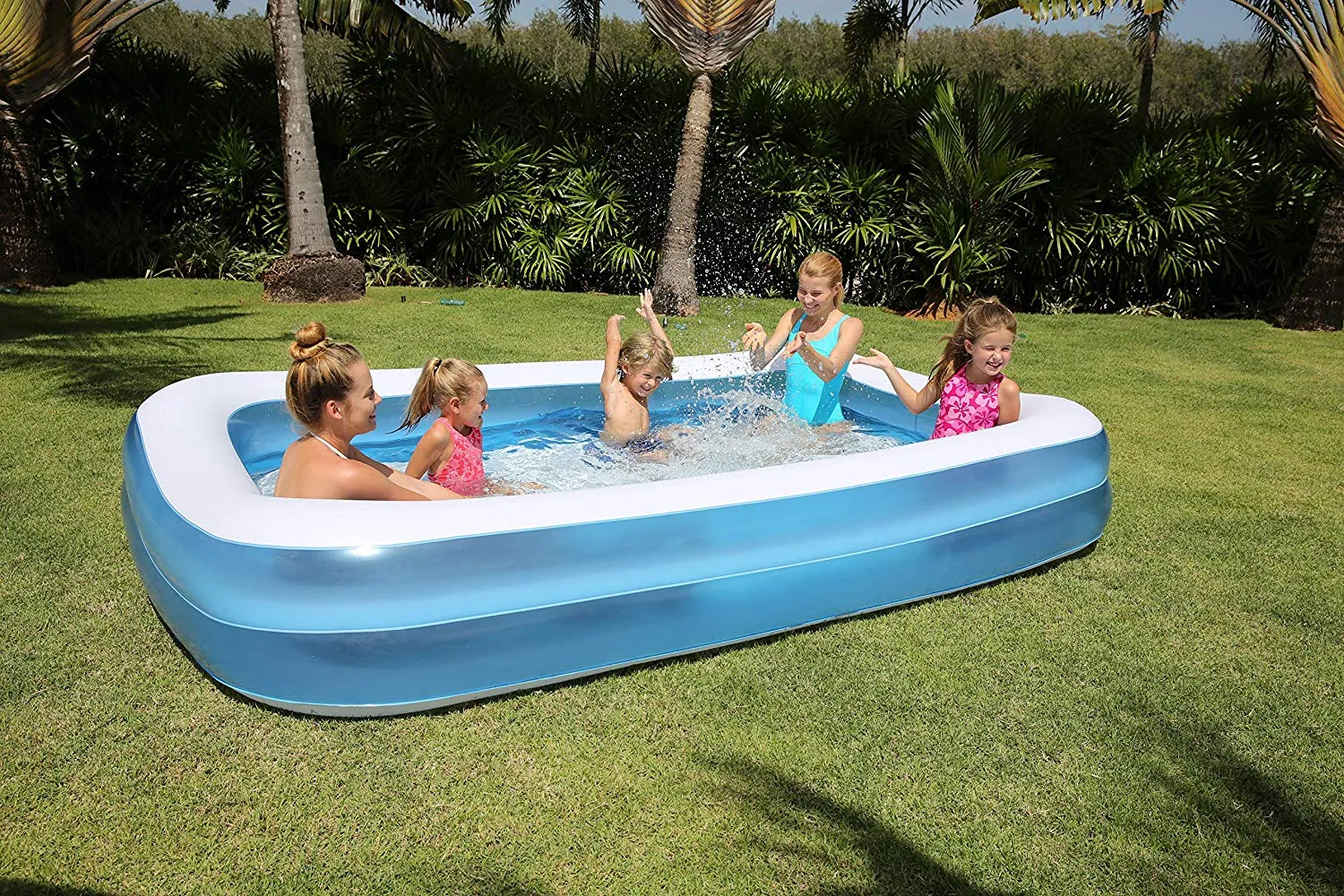 Bestway Blue Rectangular Family Pool (10' x 72" x 18"/3.05m x 1.83m x 46cm)