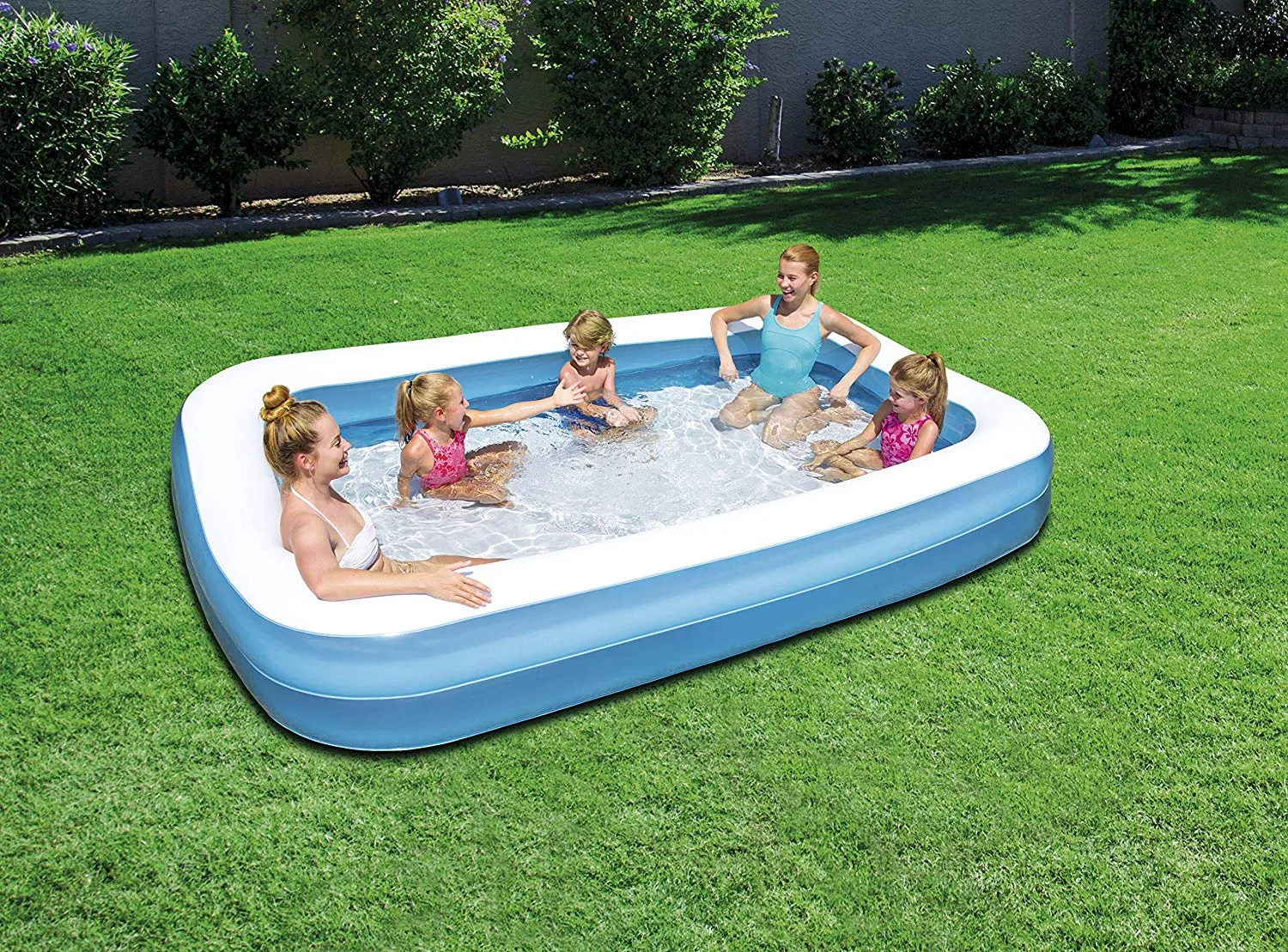 Bestway Blue Rectangular Family Pool (10' x 72" x 18"/3.05m x 1.83m x 46cm)