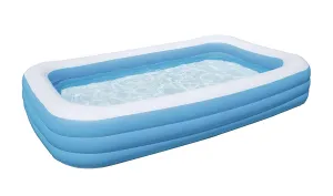 Bestway Deluxe Blue Rectangular Family Pool (10' x 72" x 22"/3.05m x 1.83m x 56cm)