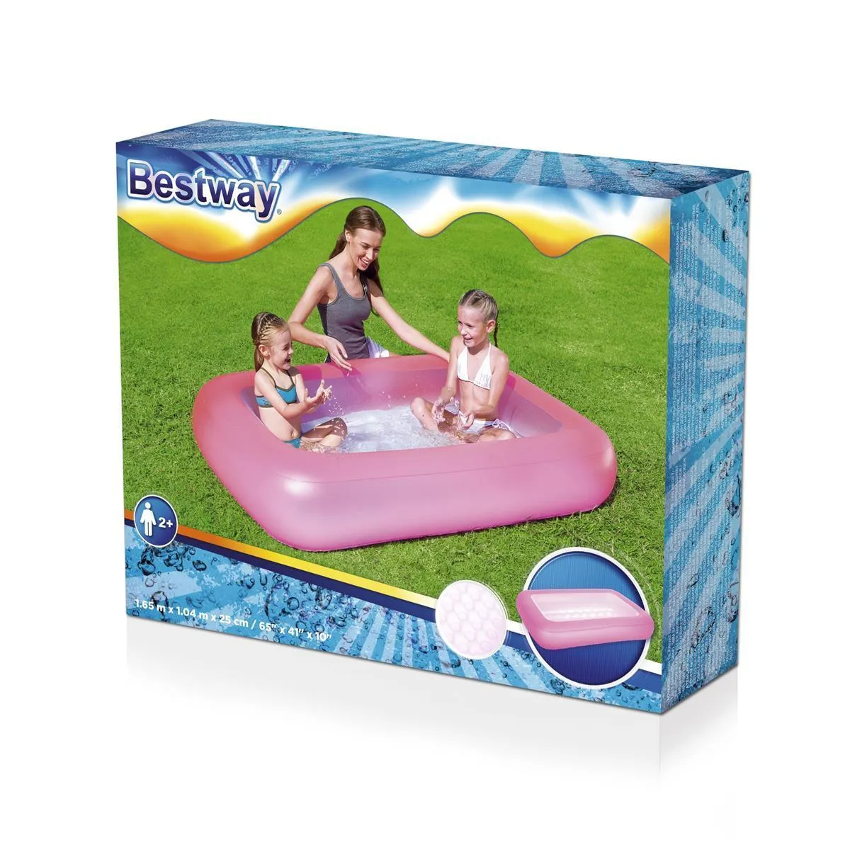 BestwayÂ® paddling pool, Aquababes, 165 x 104 x 25 cm, assorted
