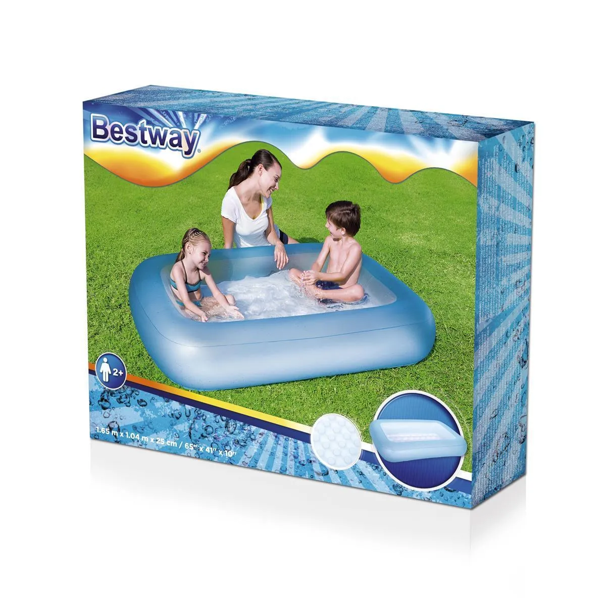 BestwayÂ® paddling pool, Aquababes, 165 x 104 x 25 cm, assorted