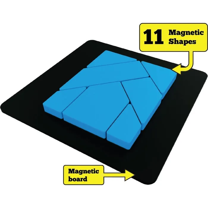 Brain Booster Type 1 (Senior) - 56 puzzles designed to boost intelligence - with Magnetic shapes, Magnetic Board, Puzzle Book and Solution Book
