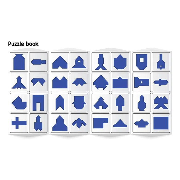Brain Booster Type 1 (Senior) - 56 puzzles designed to boost intelligence - with Magnetic shapes, Magnetic Board, Puzzle Book and Solution Book