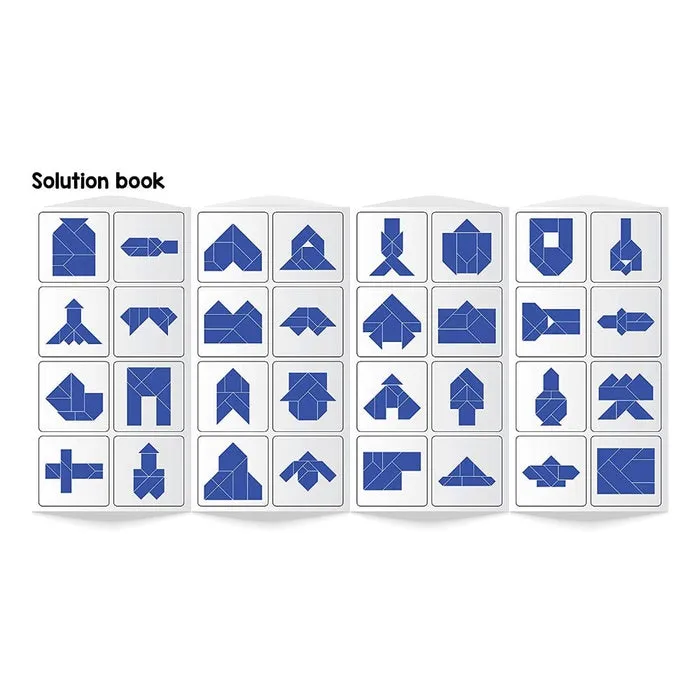 Brain Booster Type 1 (Senior) - 56 puzzles designed to boost intelligence - with Magnetic shapes, Magnetic Board, Puzzle Book and Solution Book