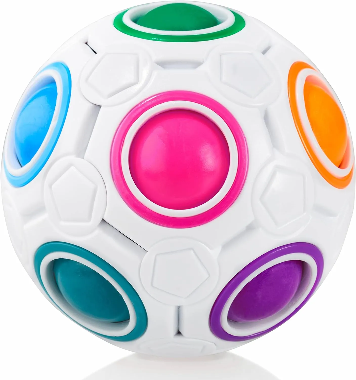 Fidget Ball Magic  Rainbow Puzzle Ball Brain Teaser Travel Toy for Kids Ages 6-10