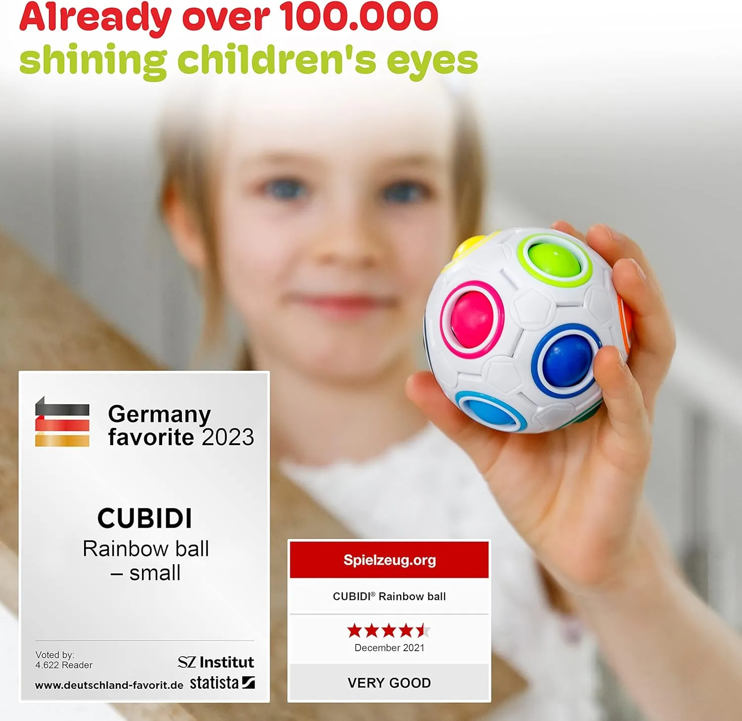 Fidget Ball Magic  Rainbow Puzzle Ball Brain Teaser Travel Toy for Kids Ages 6-10