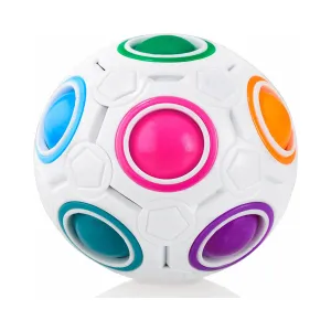 Fidget Ball Magic  Rainbow Puzzle Ball Brain Teaser Travel Toy for Kids Ages 6-10