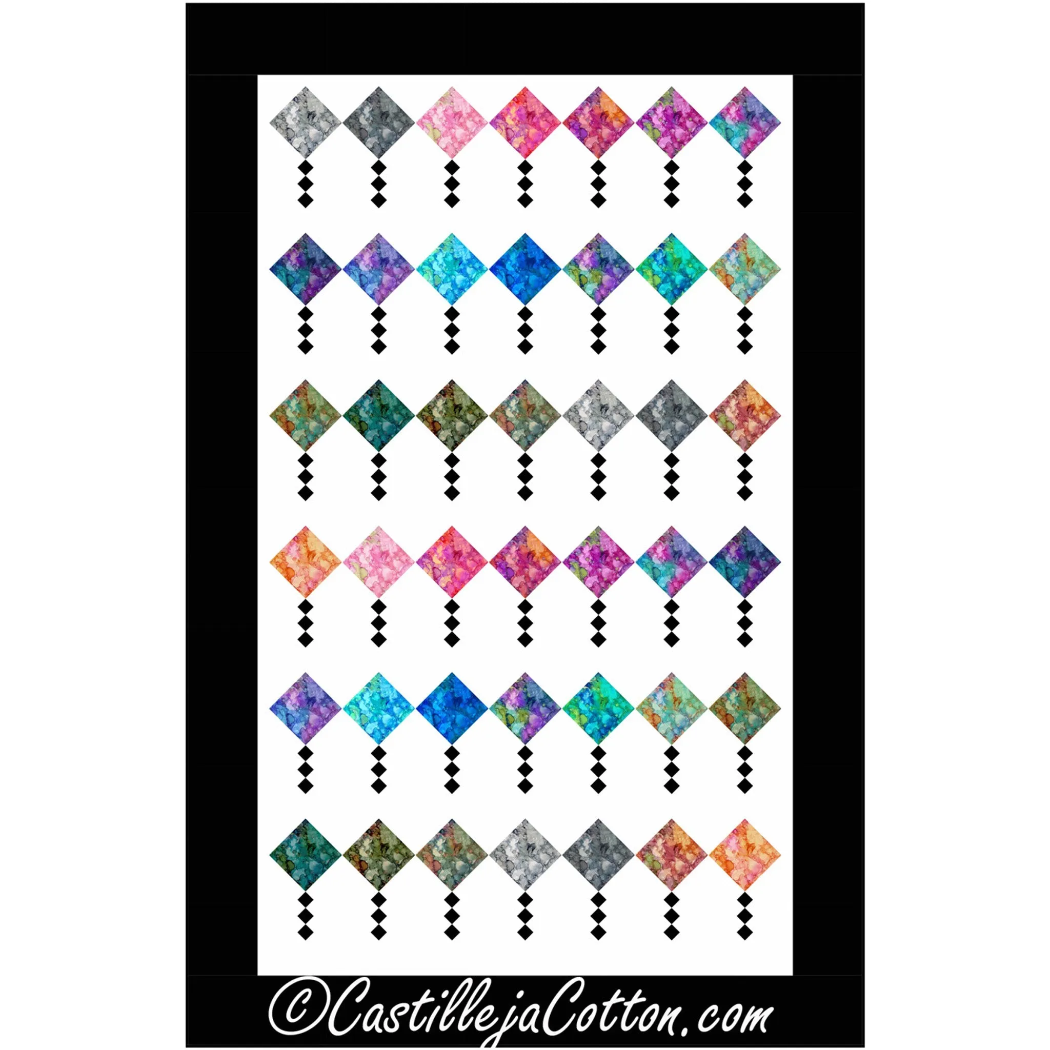 Fluidity Nickel Kites Quilt CJC-58192e - Downloadable Pattern