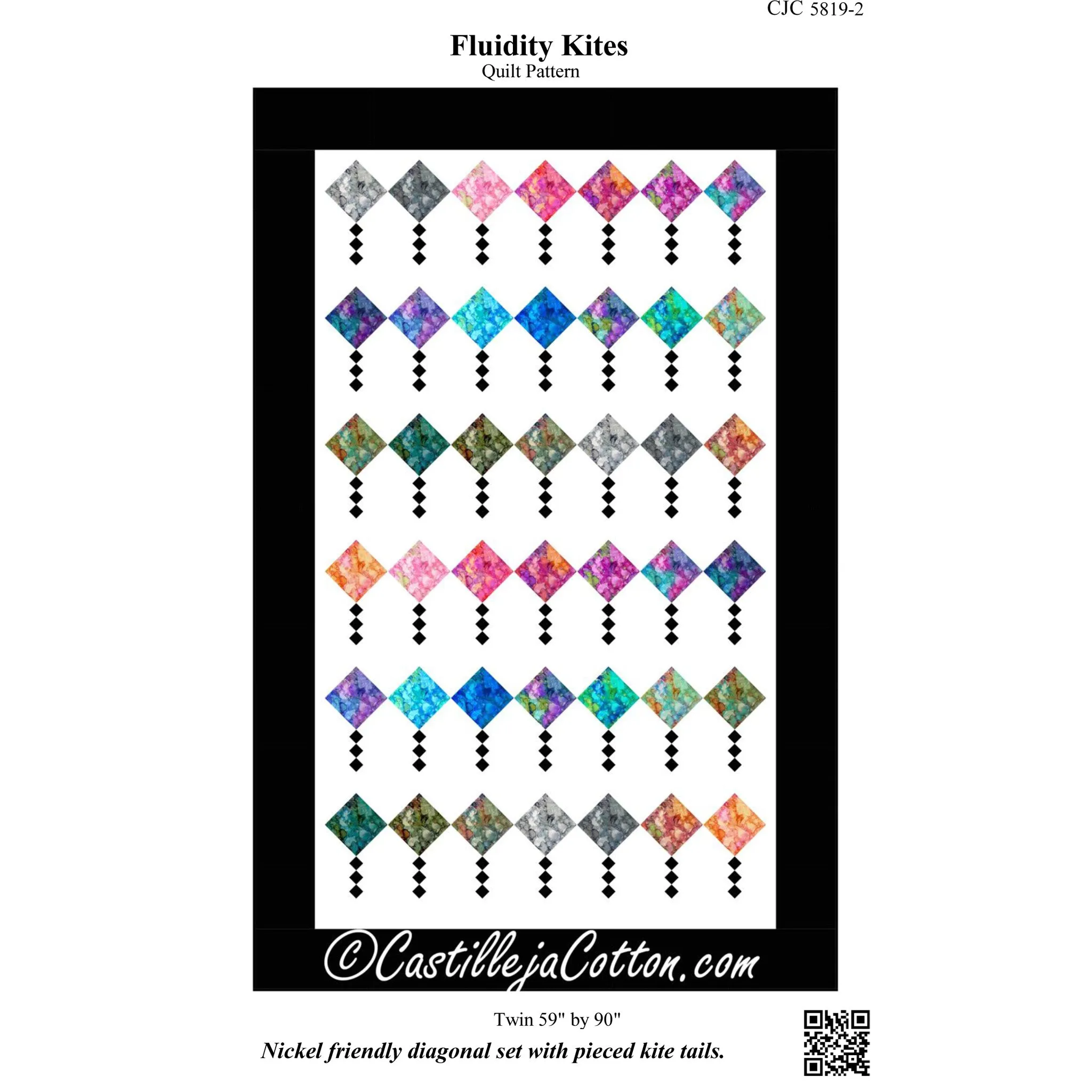 Fluidity Nickel Kites Quilt CJC-58192e - Downloadable Pattern