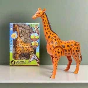 Giraffe Animal Figure Toy with Walking and Realistic Sound, for 2  Years