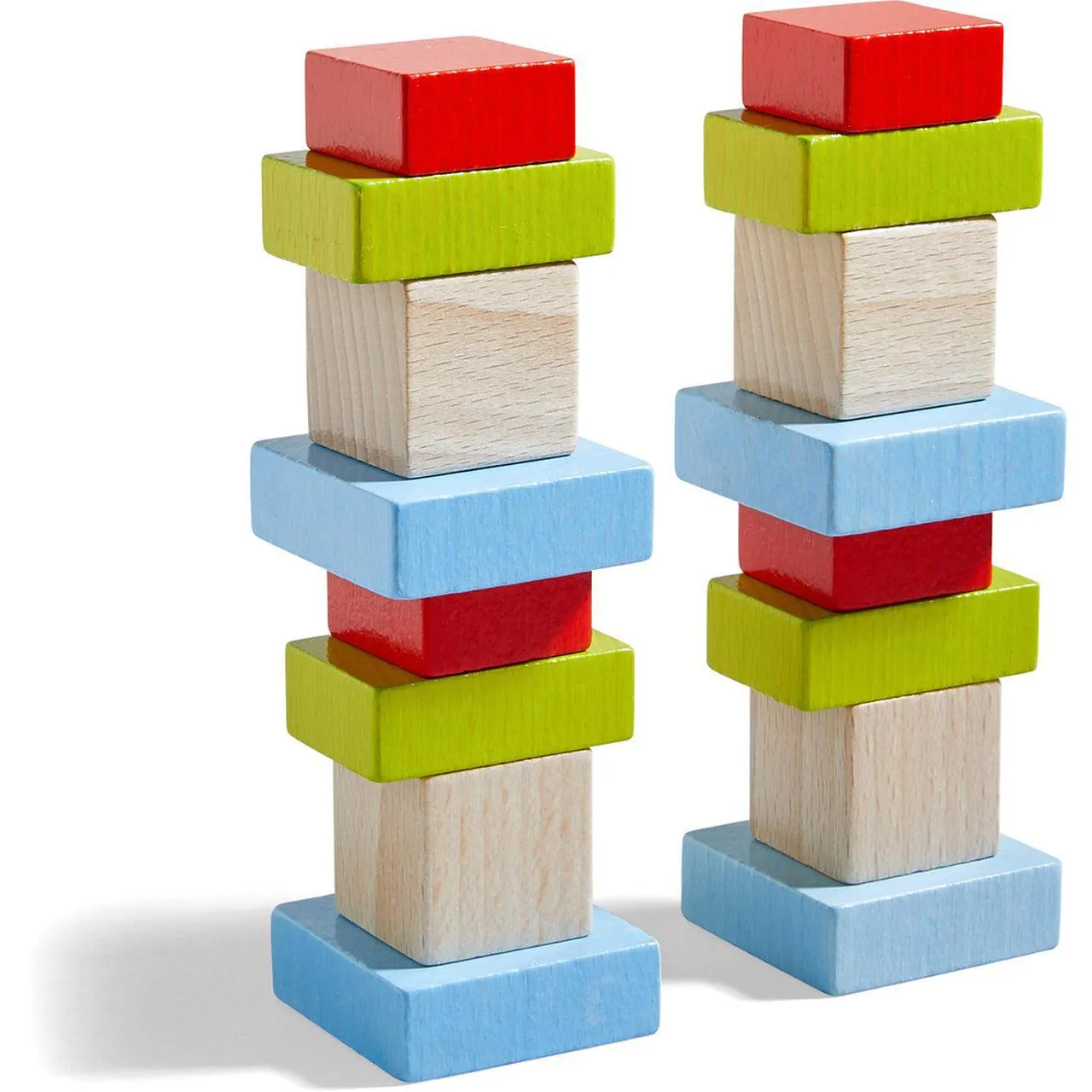 Haba 3D Arranging Game - Wooden Building Blocks, Four By Four