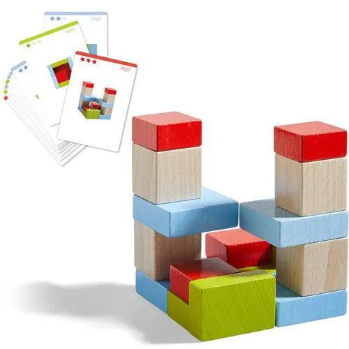 Haba 3D Arranging Game - Wooden Building Blocks, Four By Four
