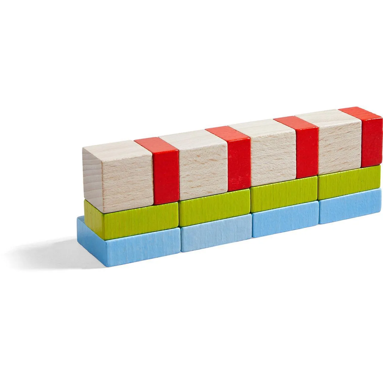 Haba 3D Arranging Game - Wooden Building Blocks, Four By Four