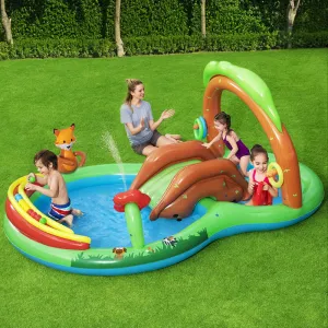 Inflatable Kids Pool with Slide & Water Sprayer, Bestway