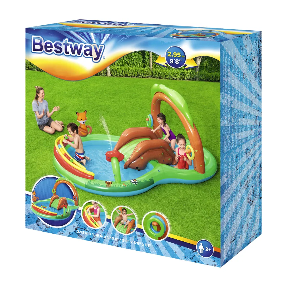 Inflatable Kids Pool with Slide & Water Sprayer, Bestway