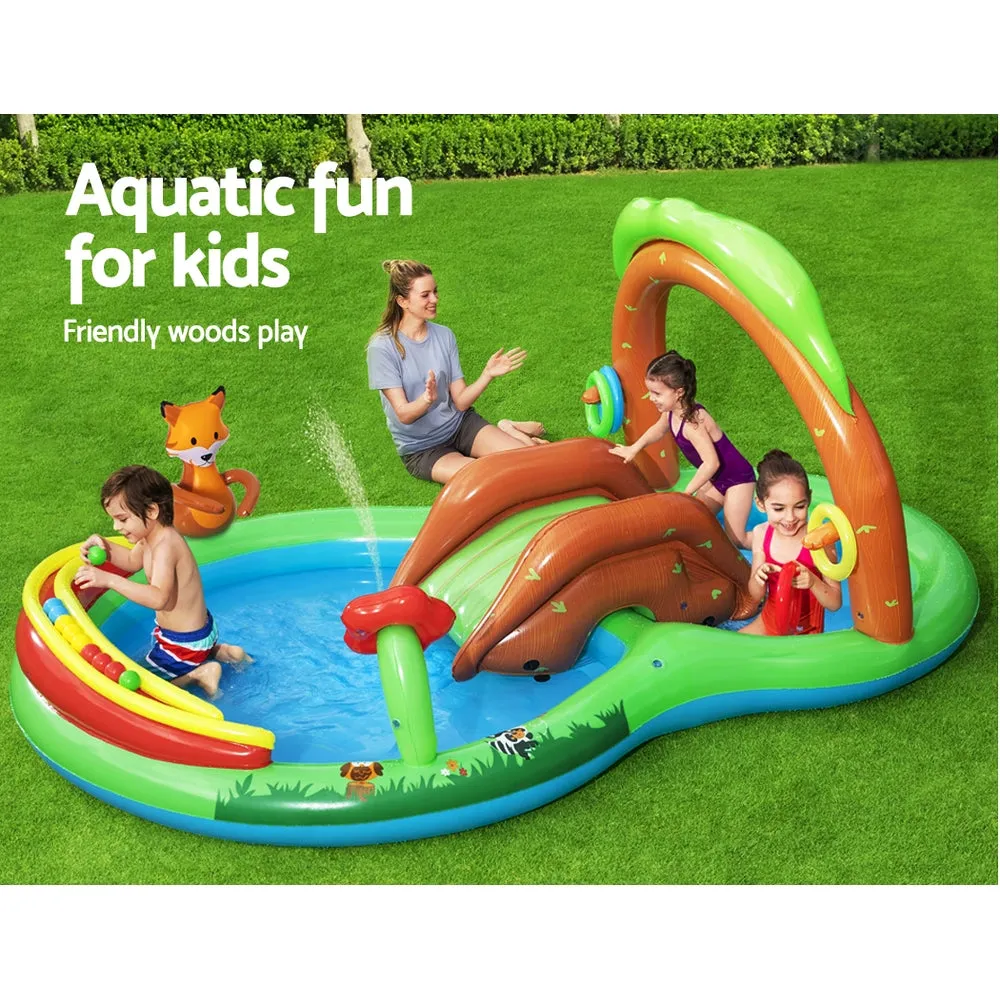 Inflatable Kids Pool with Slide & Water Sprayer, Bestway
