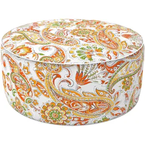 Inflatable Ottoman Paisley White Red LVTXIII Outdoor