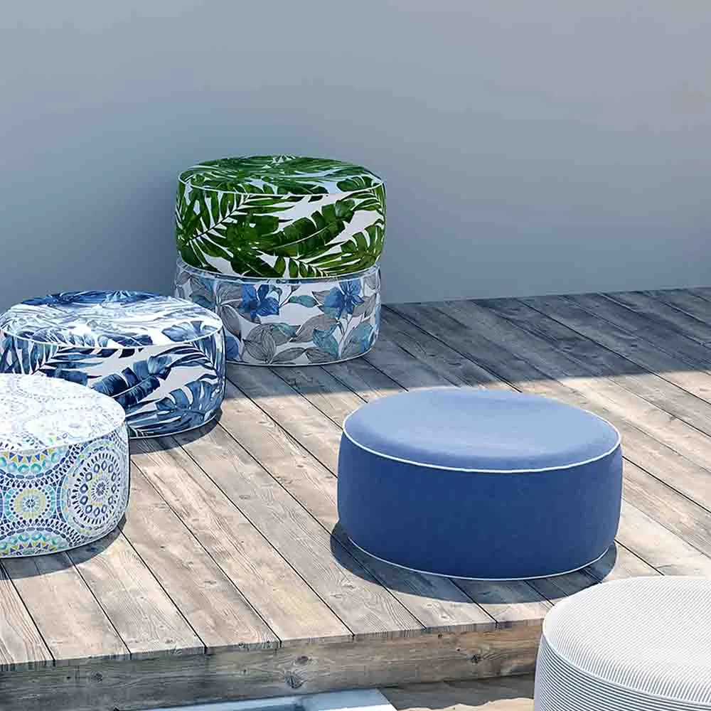 Inflatable Ottoman Palm Green LVTXIII Outdoor