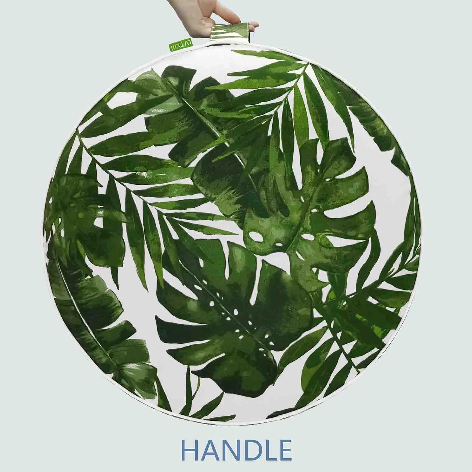 Inflatable Ottoman Palm Green LVTXIII Outdoor