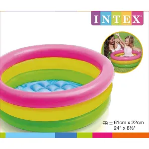 Intex 57107 Sunset Glow 3-Ring Baby Pool 61cm X 22cm