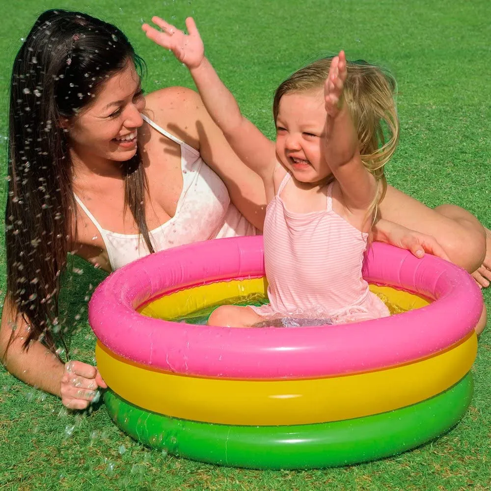 Intex Sunset Glow Baby Pool (24" x 8.5" / 61cm x 22cm) – Fun & Safe Summer Splash Pool for Kids