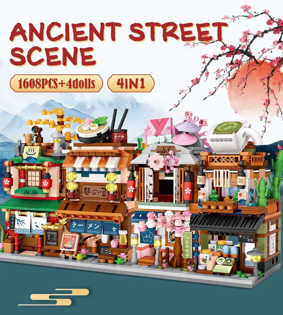Kawaii Japanese Street Building Blocks