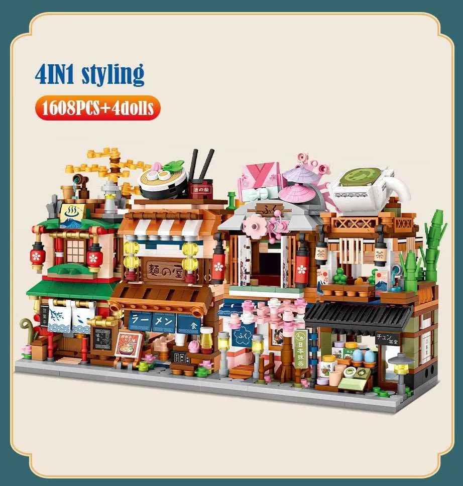 Kawaii Japanese Street Building Blocks