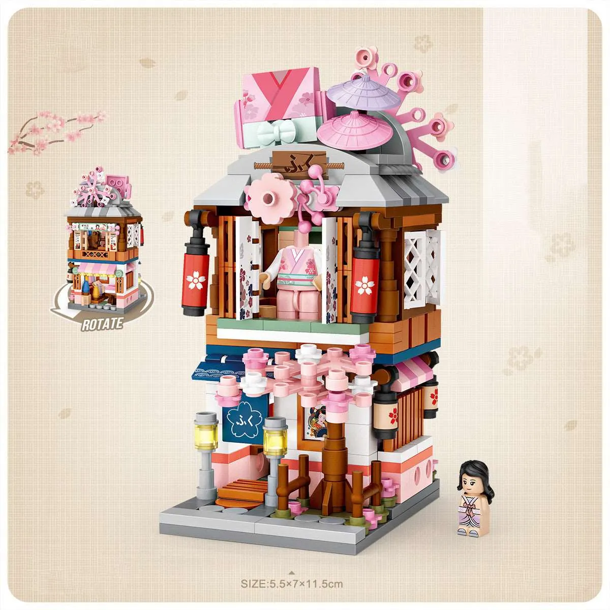Kawaii Japanese Street Building Blocks