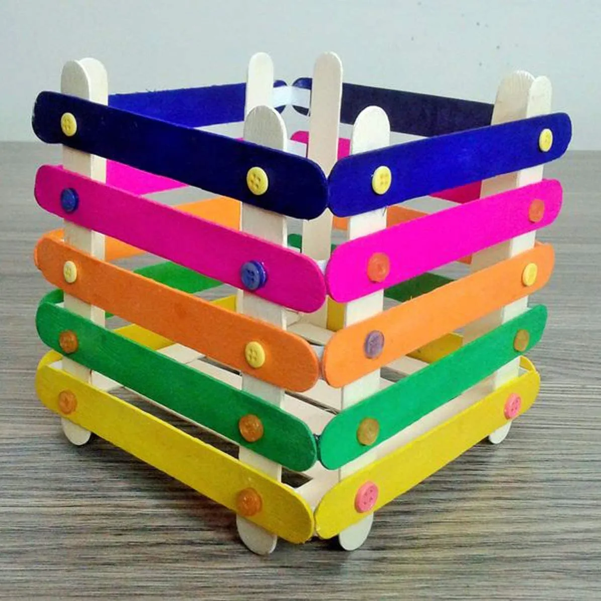 Kicko Jumbo Popsicle Sticks - Wooden Colored Craft Stix 5.5 x .75 Inches - 200 Pack Large
