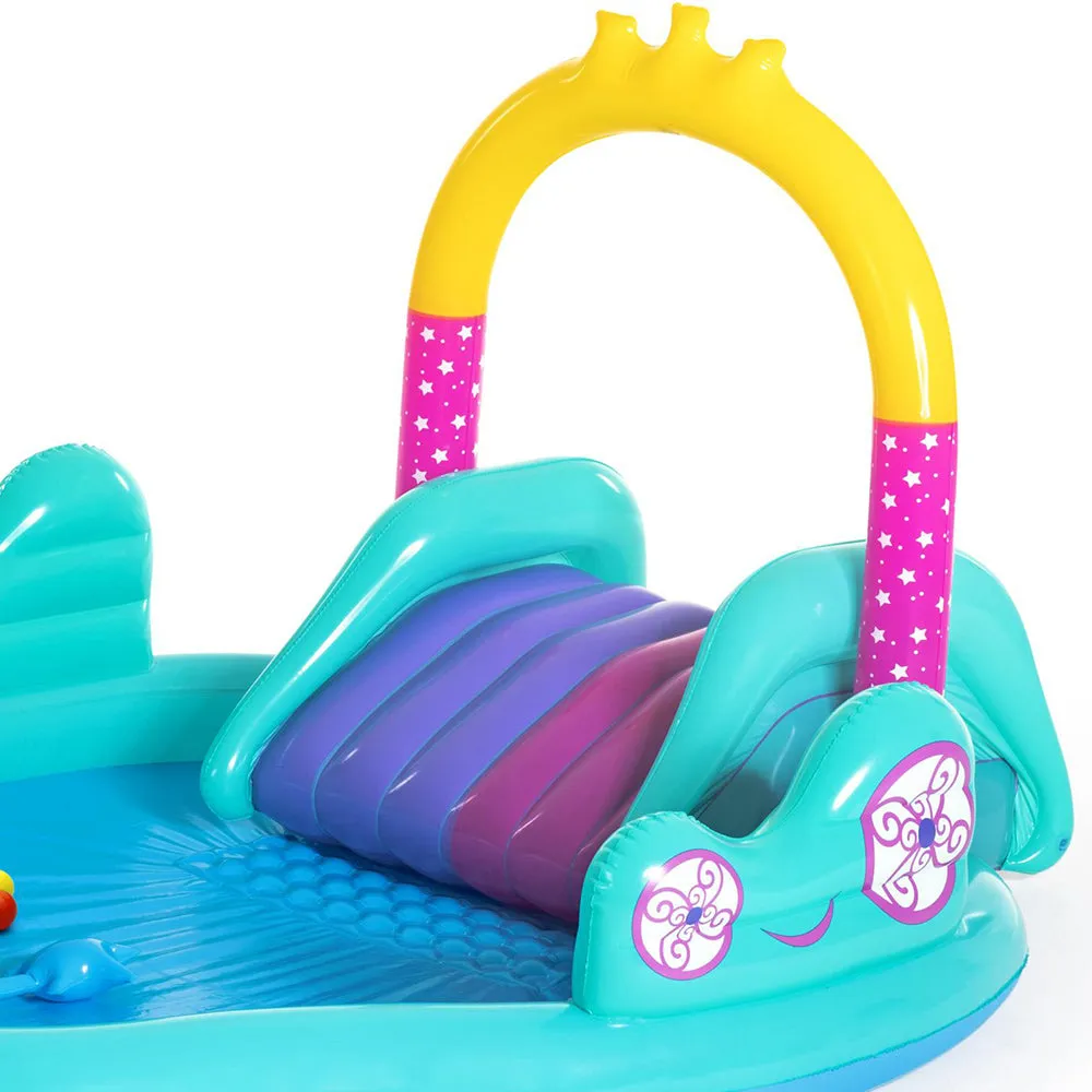 Kids Inflatable Swimming Pool Above Ground Family Fun Play Slide