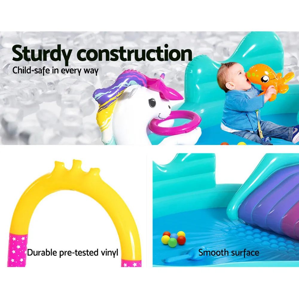 Kids Inflatable Swimming Pool Above Ground Family Fun Play Slide