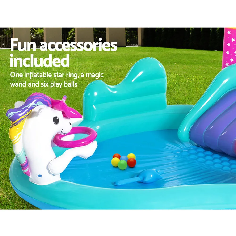 Kids Inflatable Swimming Pool Above Ground Family Fun Play Slide