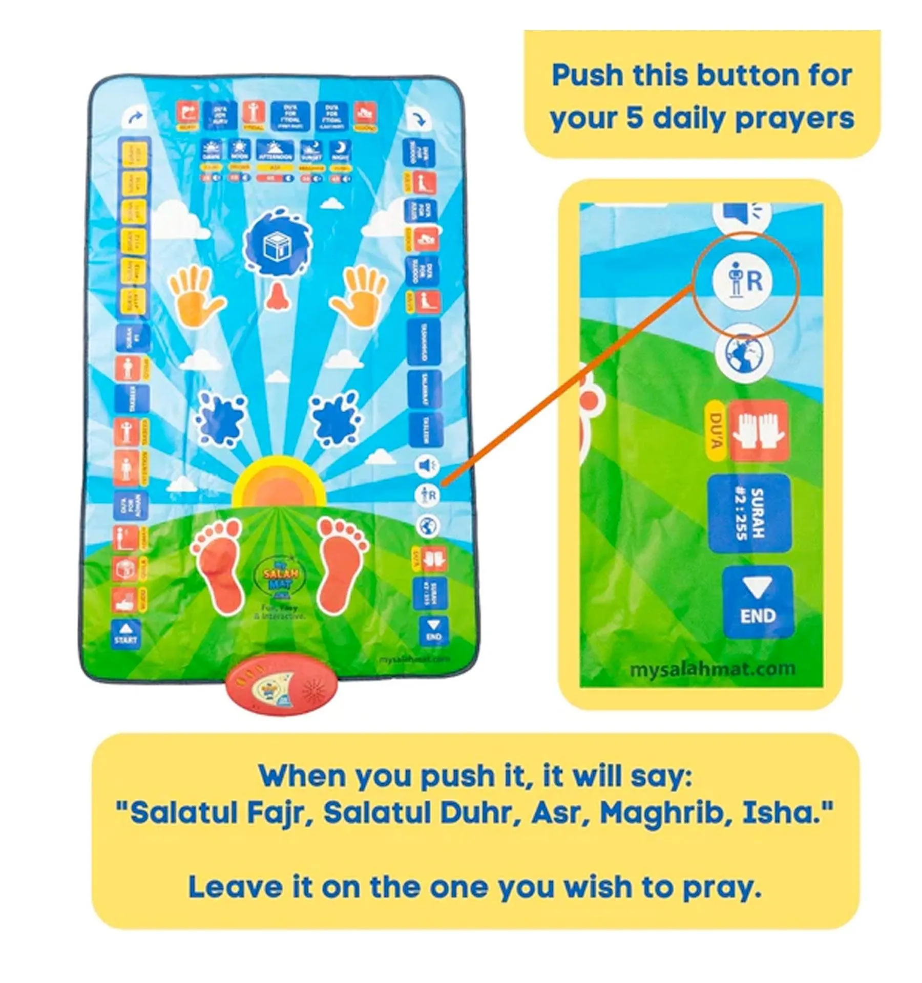 My Salah Mat Interactive Prayer Mat for Kids