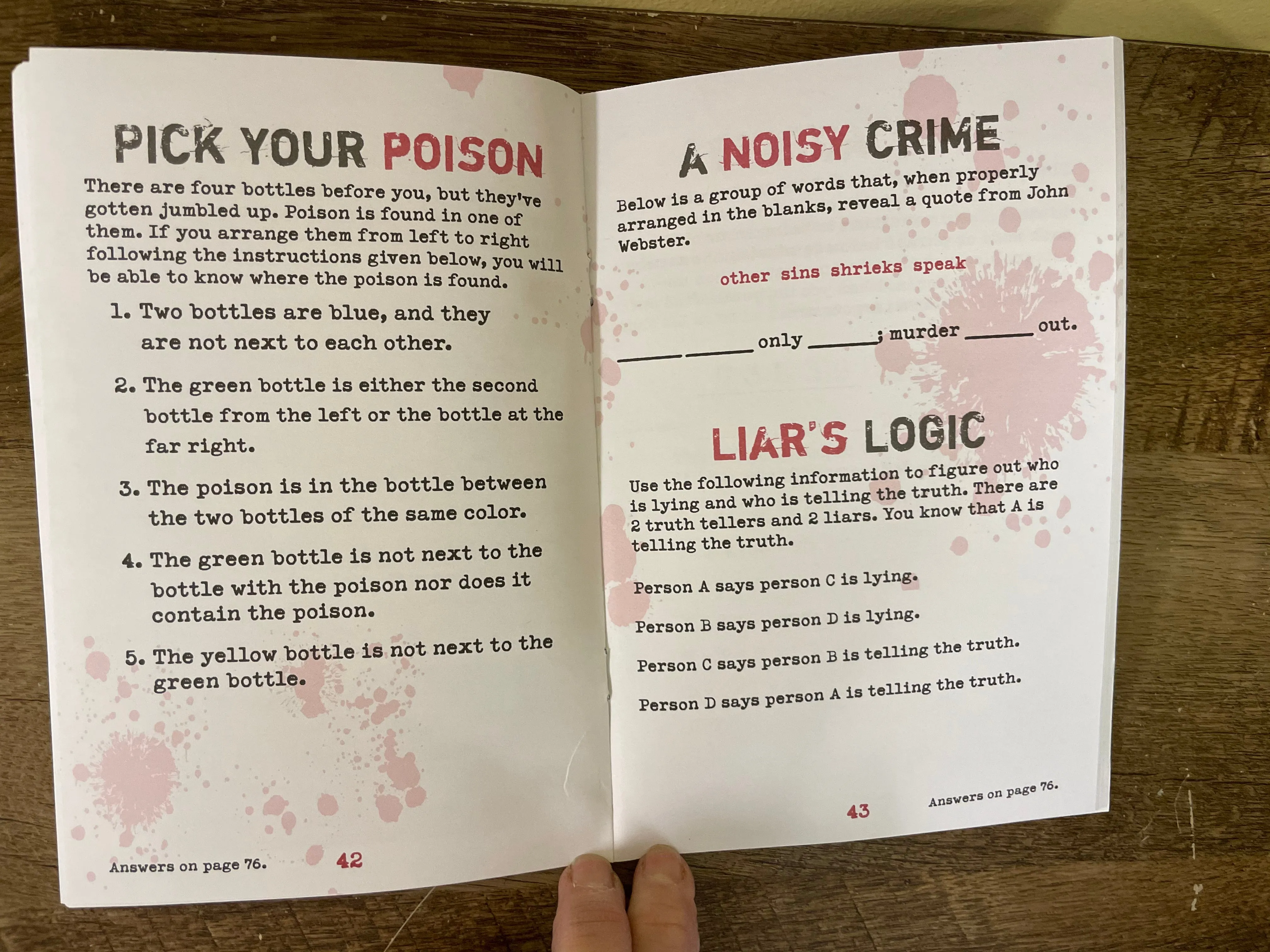 NEW BRAIN GAMES How To Get Away With Murder Mini Series Puzzles #40019-8