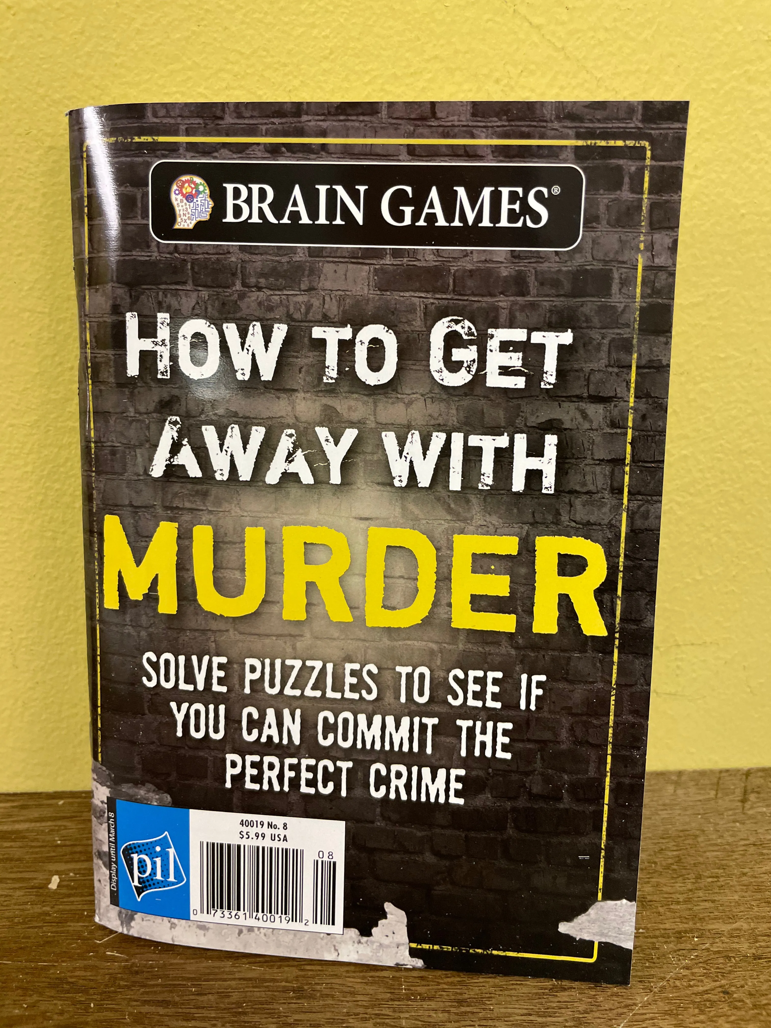 NEW BRAIN GAMES How To Get Away With Murder Mini Series Puzzles #40019-8