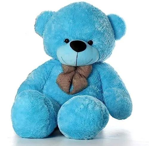 Niku Skin Friendly Ultra Soft Toy 3 Feet Teddy Bear for Kids, Lovable Huggable Cute Soft Giant Teddy Bear for Girlfriends/Wife/Kids/Husband - (Blue, 85 cm)