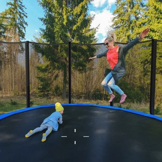Outdoor Trampoline Bounce Combo with Safety Closure Net Ladder-15 ft